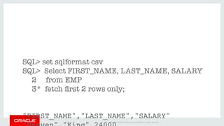 Oracle SQLcl | PDF