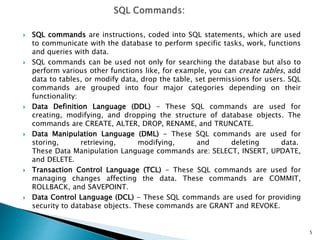 Sql commands | PPT