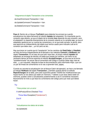 Sql dataadapter | DOCX