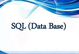 SQL (Data Base)
 