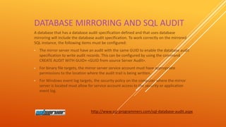 Sql database audit | PDF | Databases | Computer Software and Applications