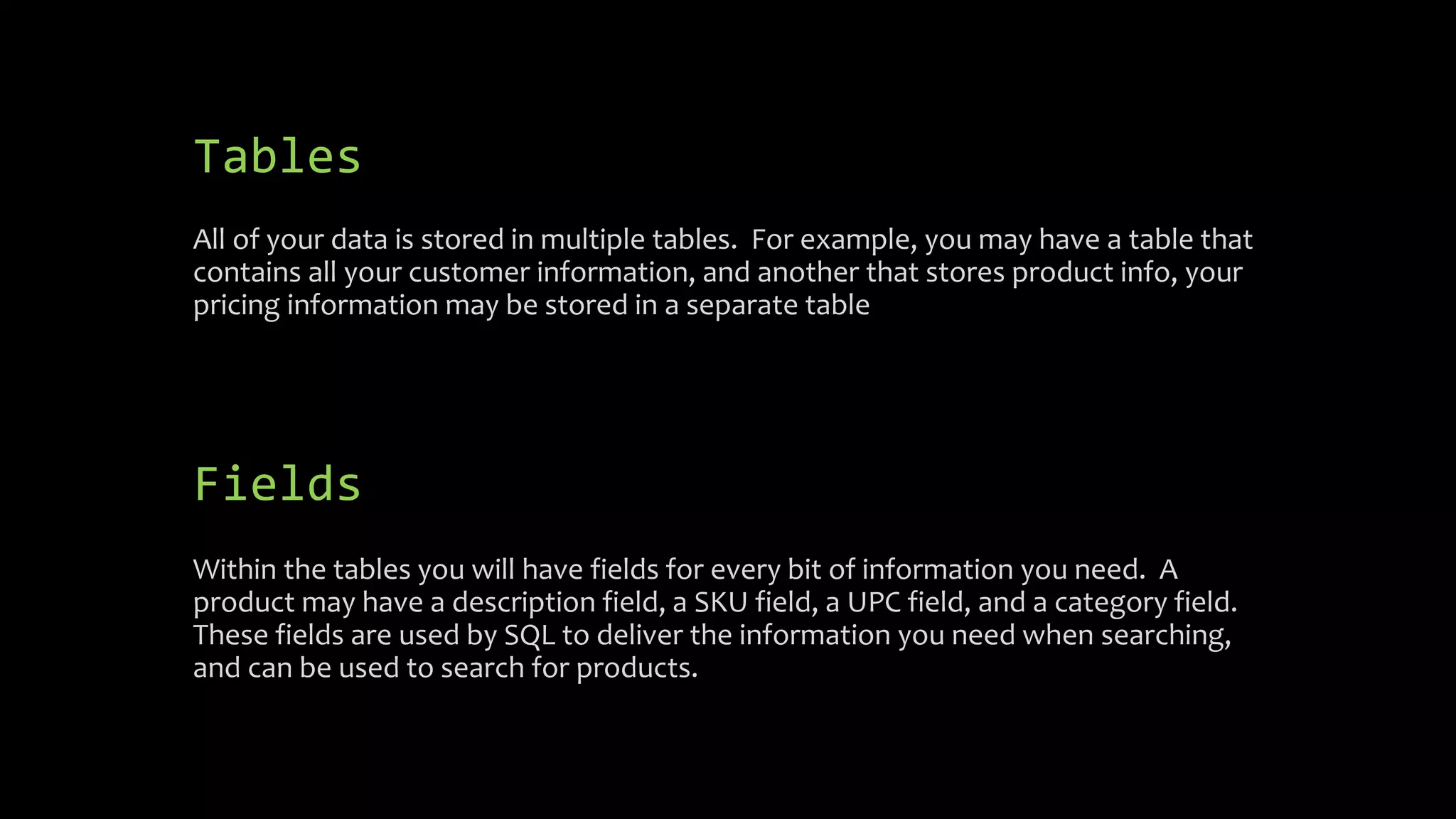 Sql database terms | PPT