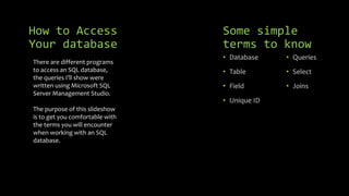 Sql database terms | PPT