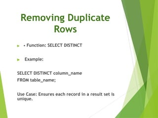 SQL Data Cleaning Functions (SQL data cleaning).pptx