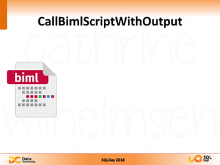 SQLDay 2018
CallBimlScriptWithOutput
 