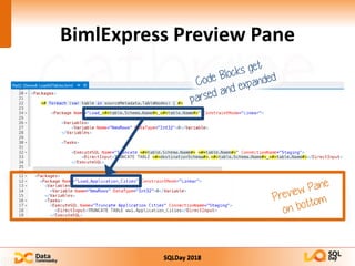 SQLDay 2018
BimlExpress Preview Pane
 