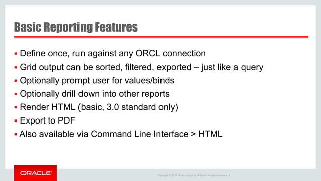 Oracle SQL Developer Reports | PPTX