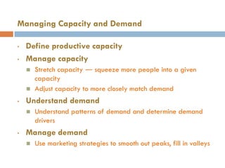 SQ Lecture Eight - Balancing Demand Against Productive Capacity | PDF