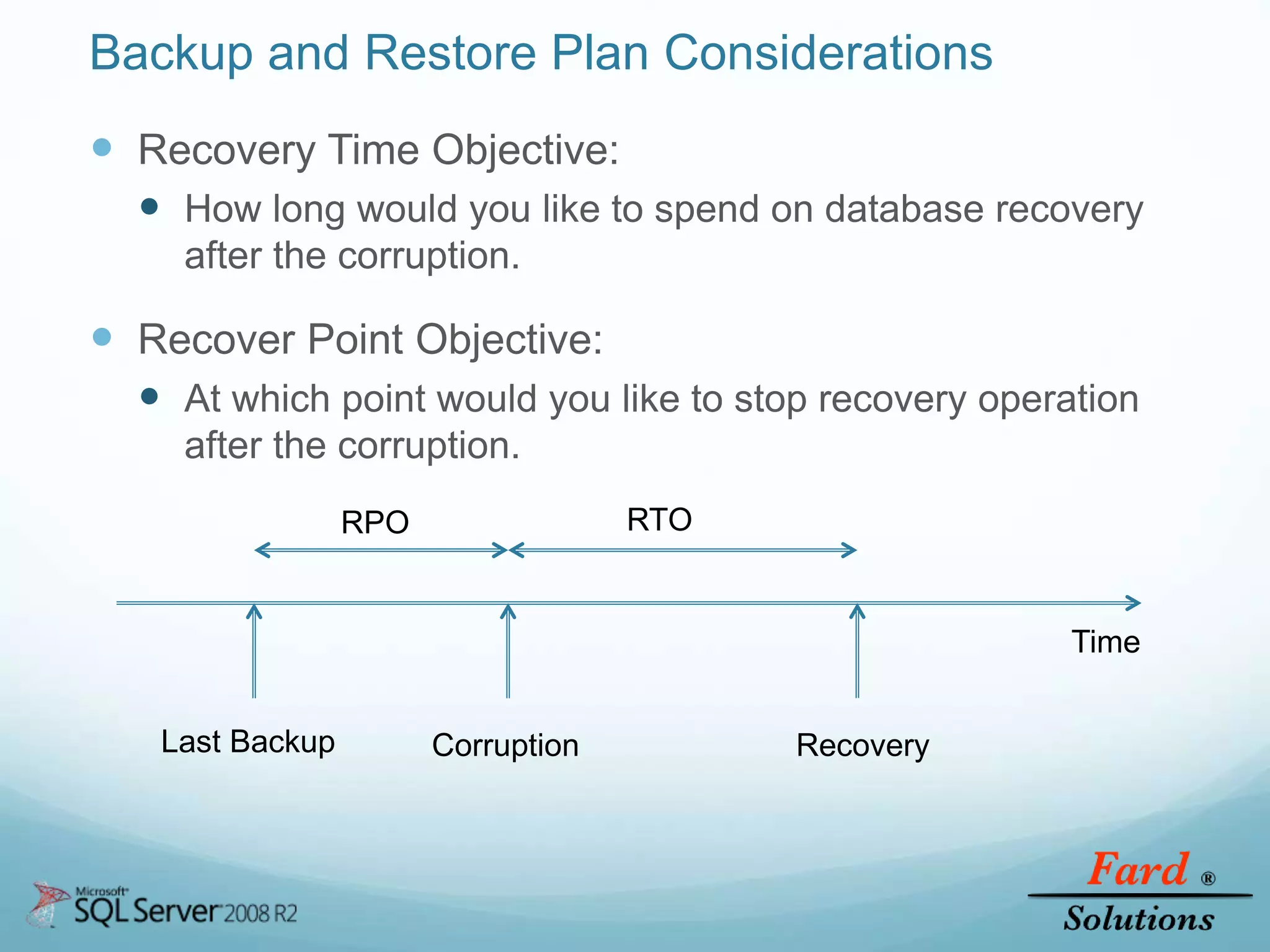 SQL Server Database Backup and Restore Plan | PPTX