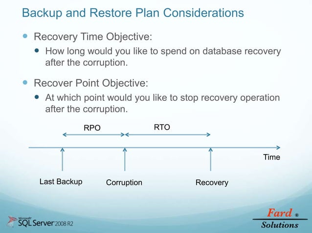 SQL Server Database Backup and Restore Plan | PPTX