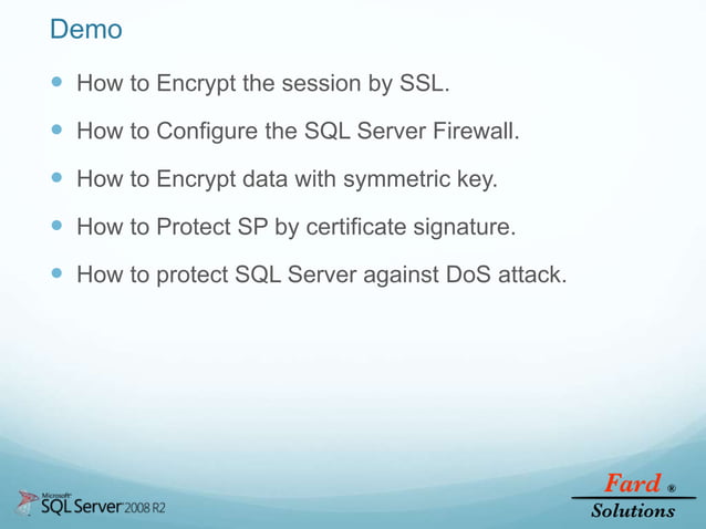 SQL Server Security And Encryption | PPTX