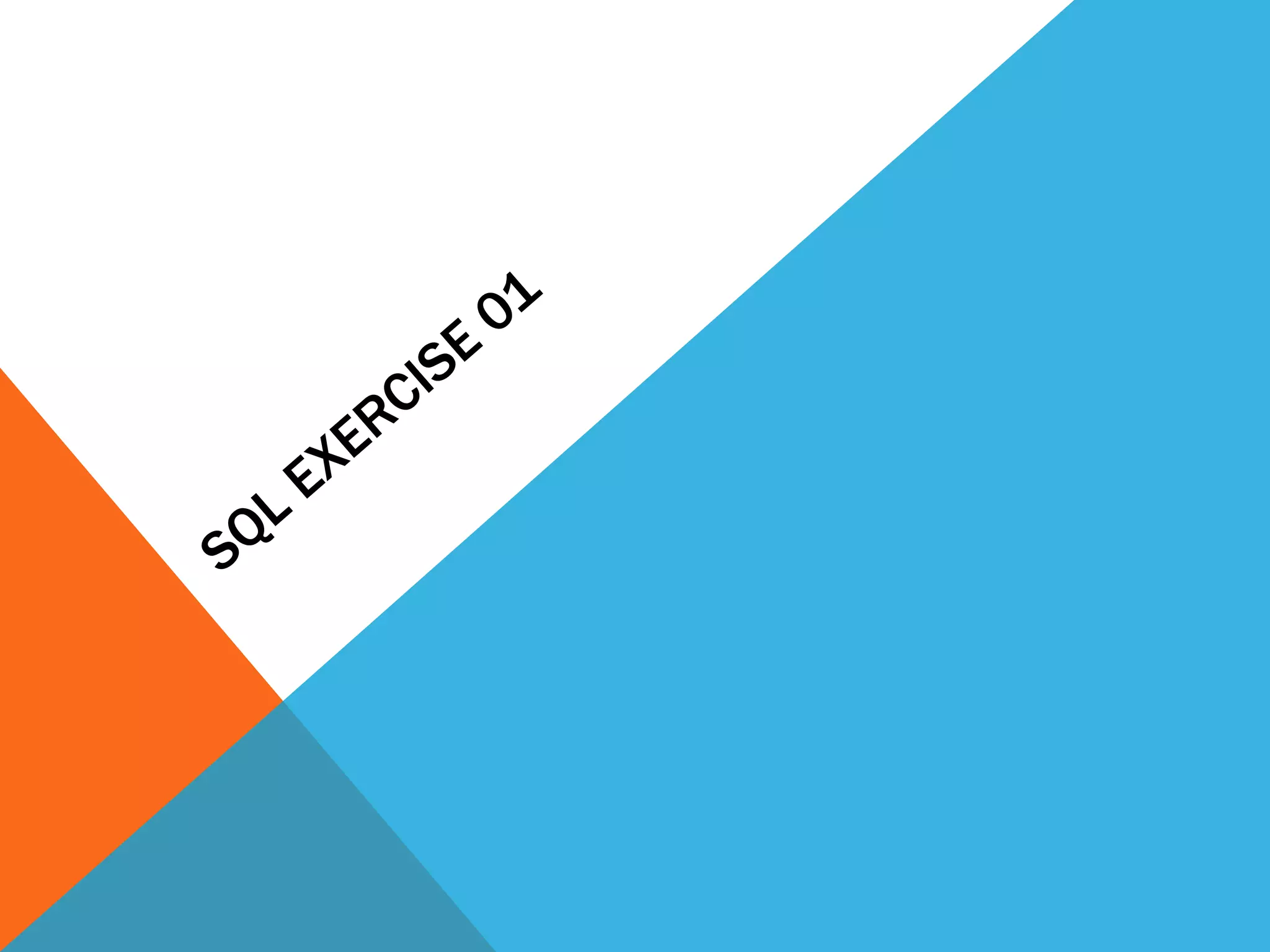 Sql exercise | PPT