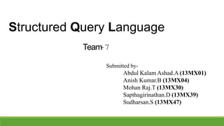 Structured Query Language | PPTX