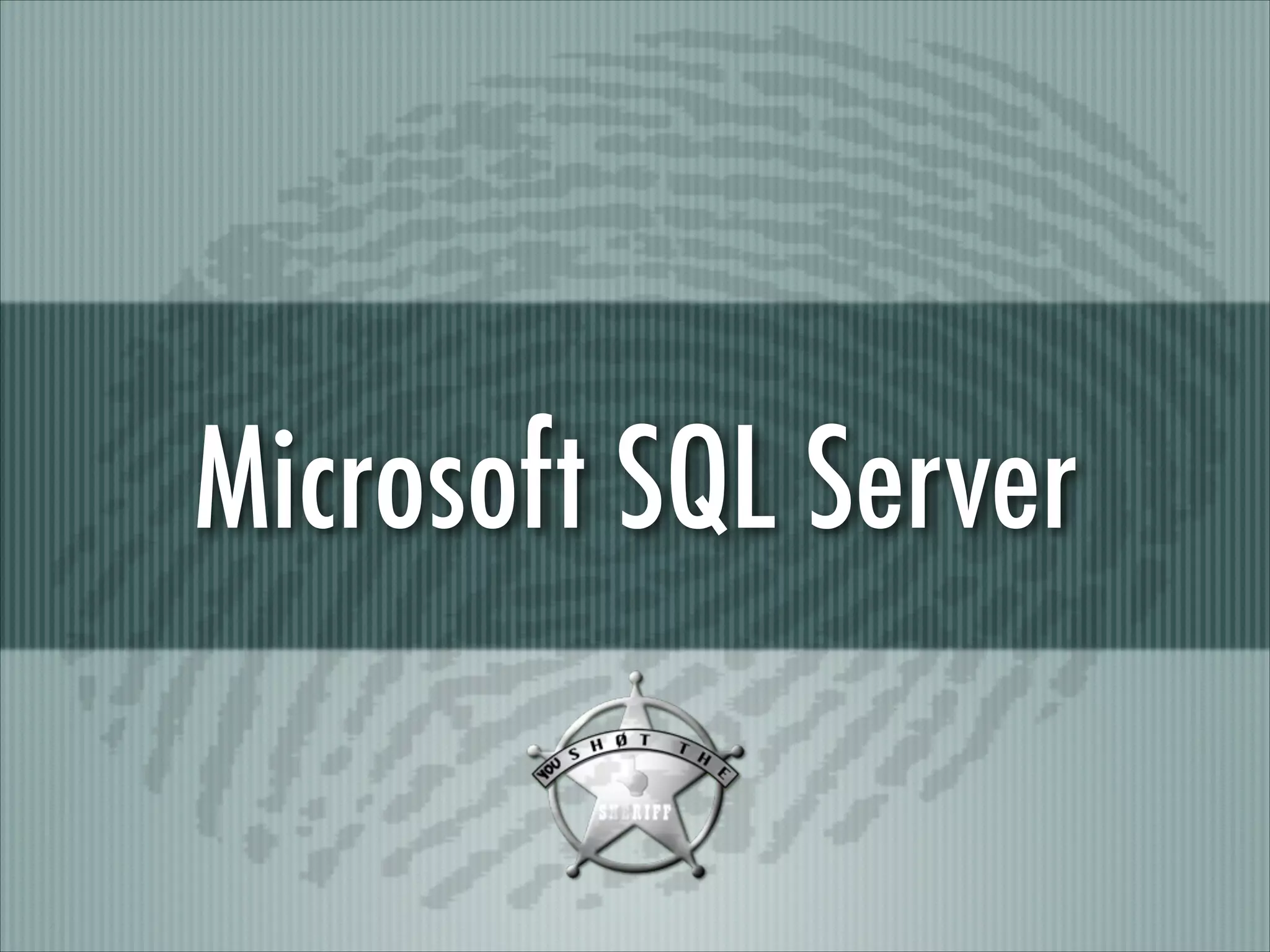 Microsoft SQL Server

 