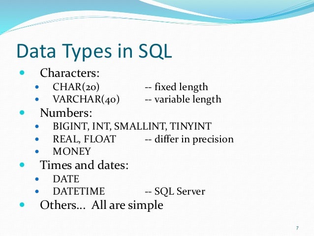 Sql for biggner
