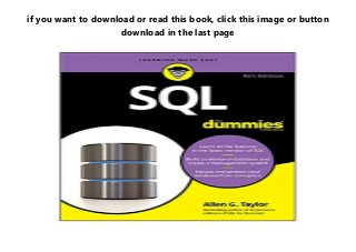 SQL For Dummies For Dummies ComputerTech World