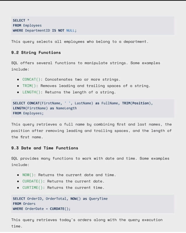 Basic to Advance SQL Notes for Data Analytics. | PDF