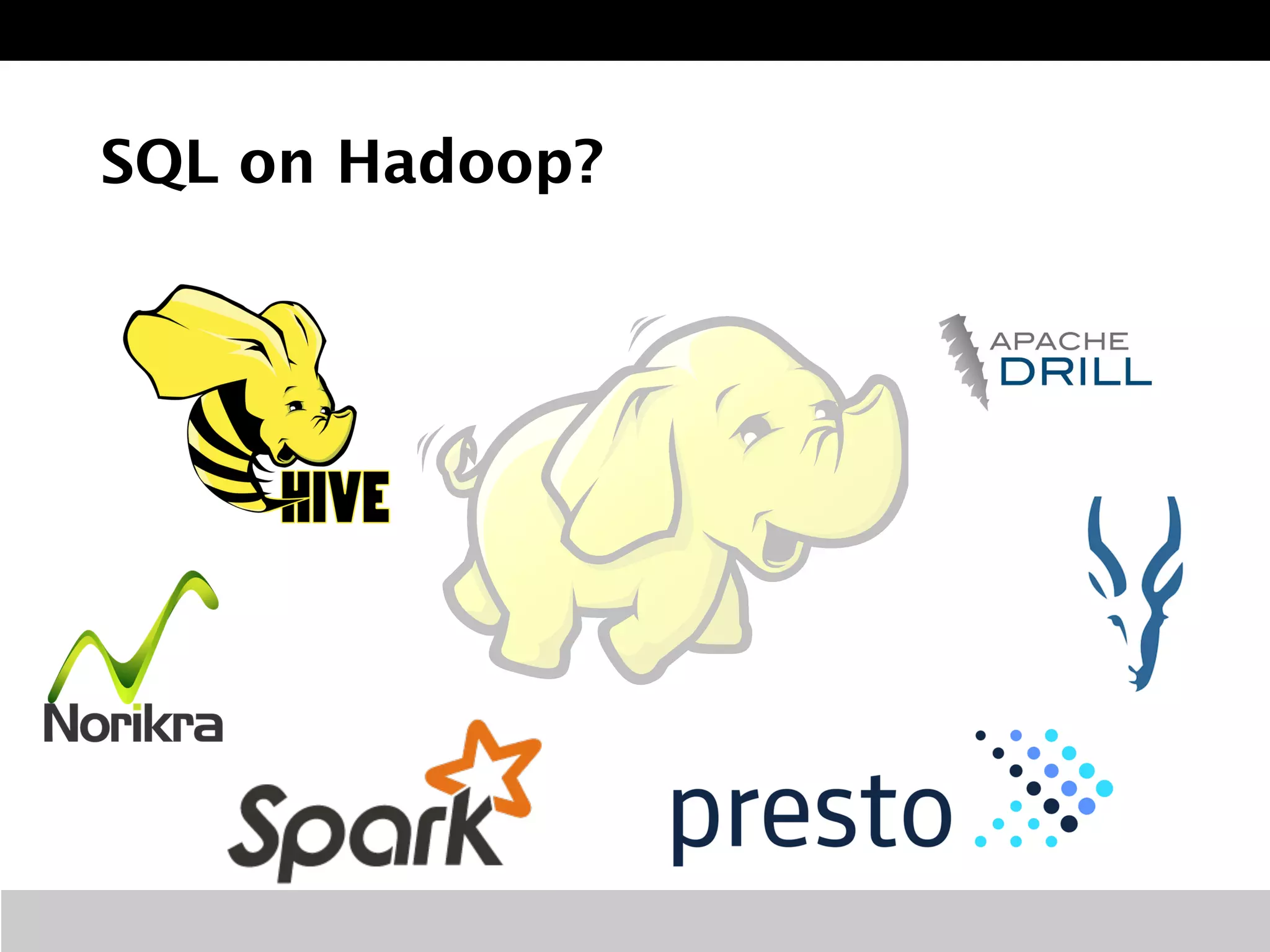 SQL on Hadoop? 
 