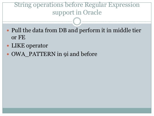 Oracle regexp_like examples