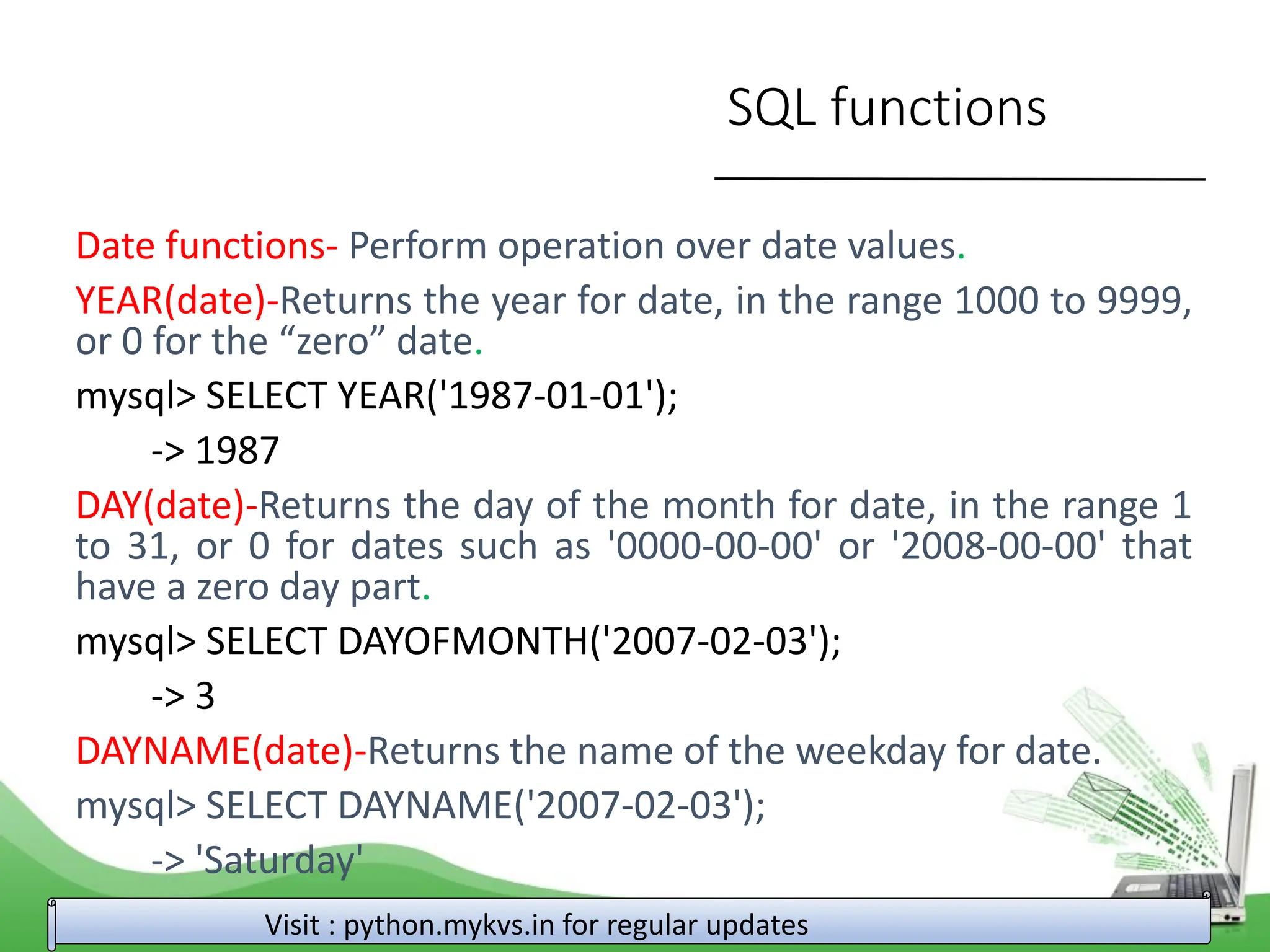 sql functions3.pdf about the function of sql | PPT