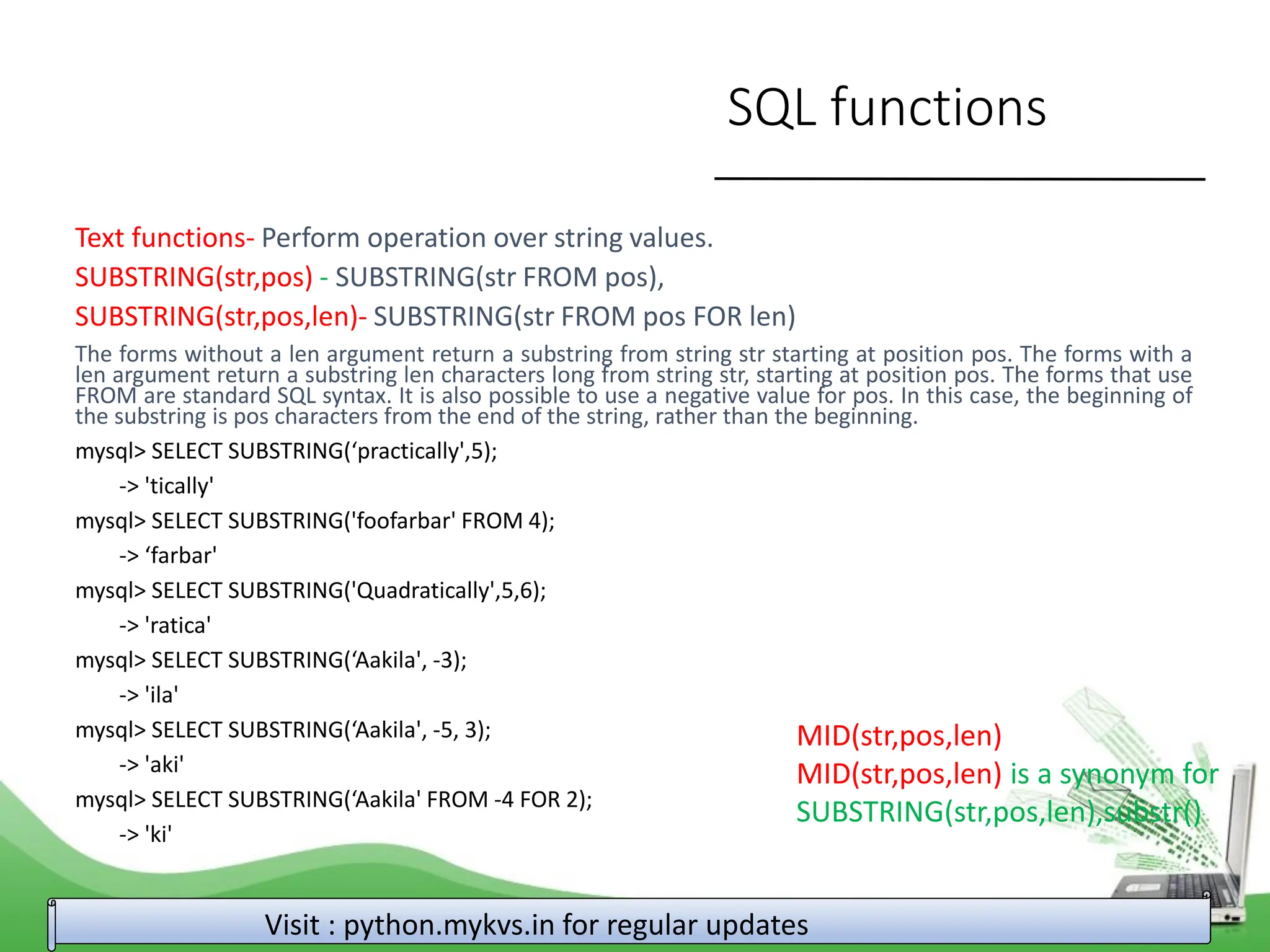 sql functions3.pdf about the function of sql | PPT
