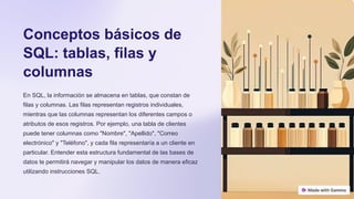 SQL FUNDAMENTOS PARA EL ANALISIS DE DATOS | PPTX