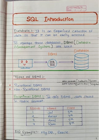 SQL Hand Notes - With Detailed Data .pdf