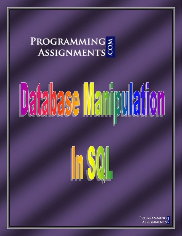 Database Manipulation In SQL PDF Database manipulation in sql pdf