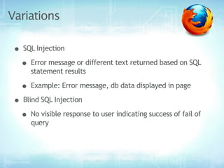 SQL Injection - Mozilla Security Learning Center | KEY