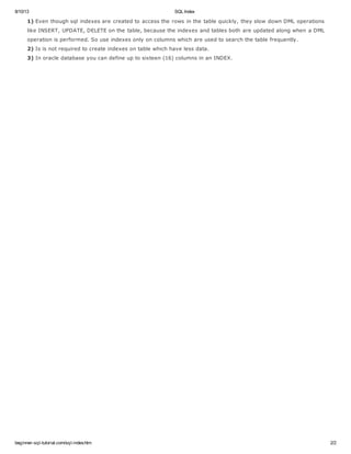 Sql index | PDF