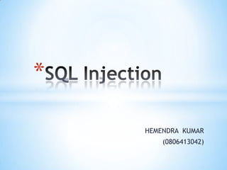 Sql injection | PPT