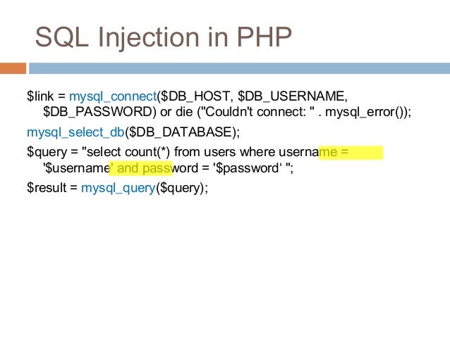 Sql injection