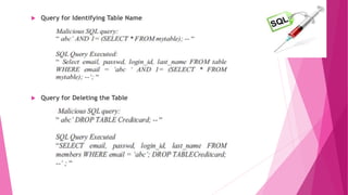  Query for Identifying Table Name
 Query for Deleting the Table
 