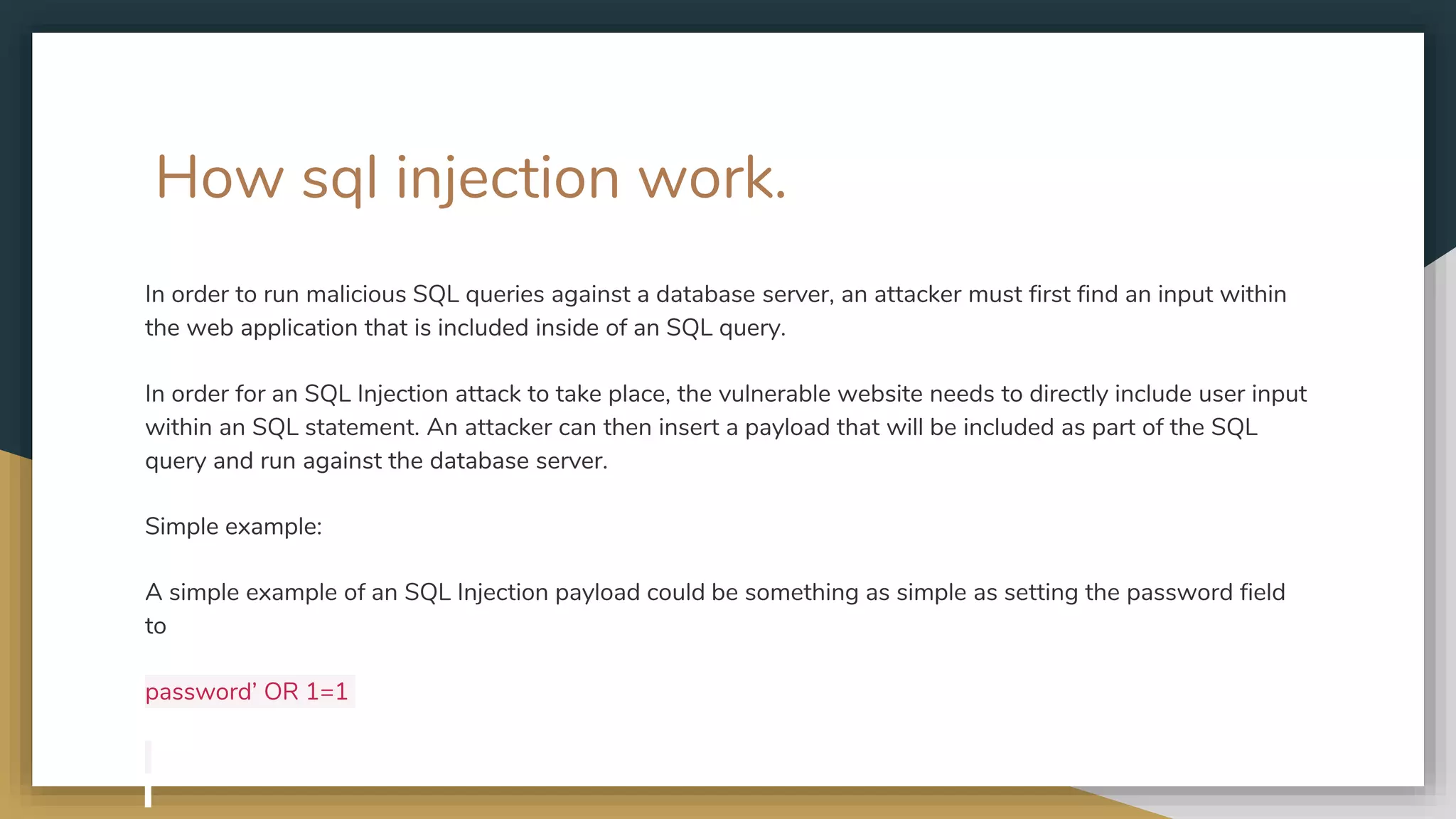 Sql injection | PPT