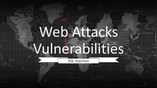 Web Attacks
Vulnerabilities
SQL Injection
1
 