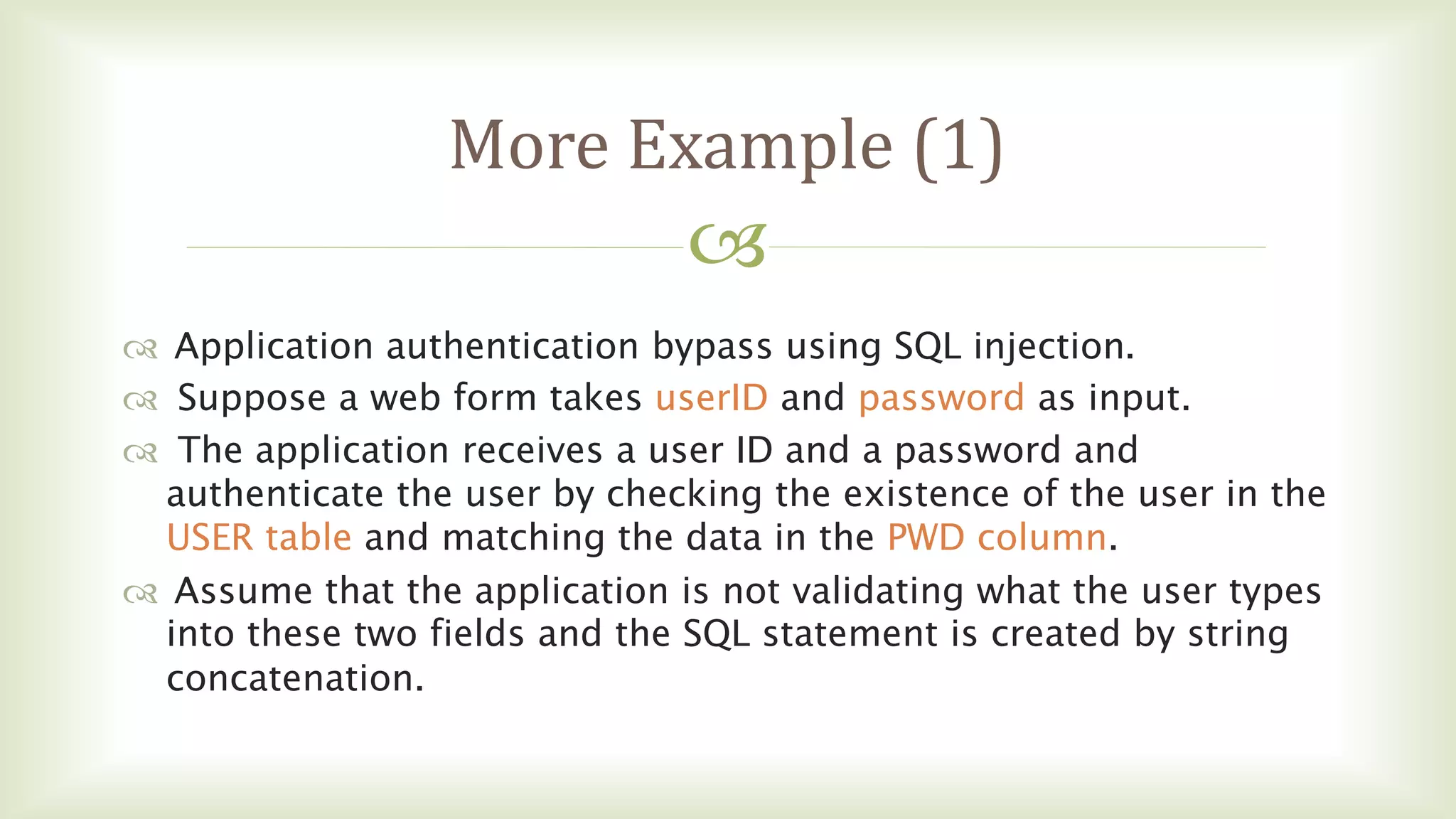 Sql injection | PPT