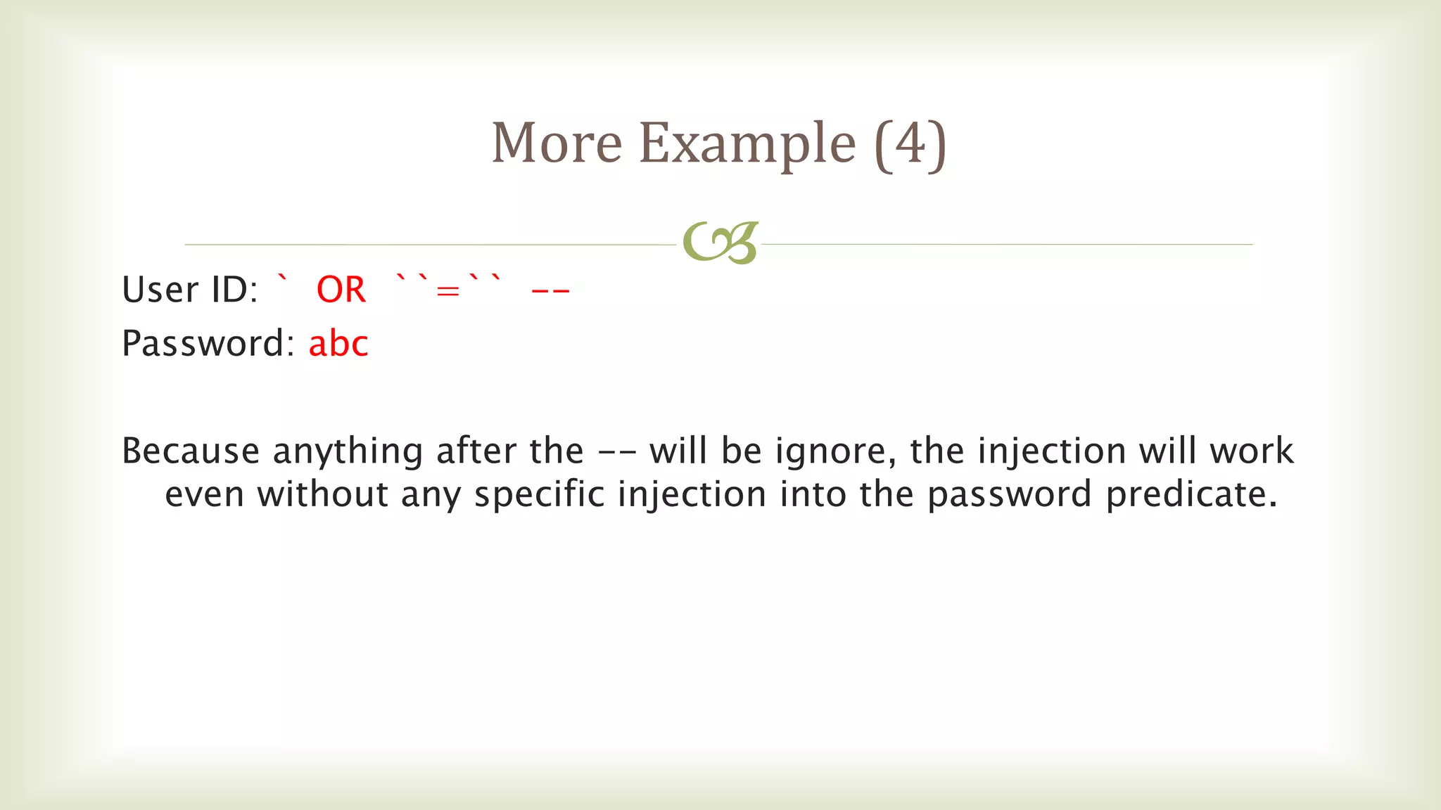 Sql injection | PPT