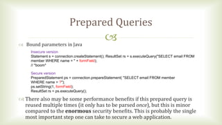 Sql injection | PPT image.