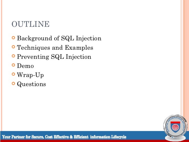 Web application attacks using Sql injection and countermasures