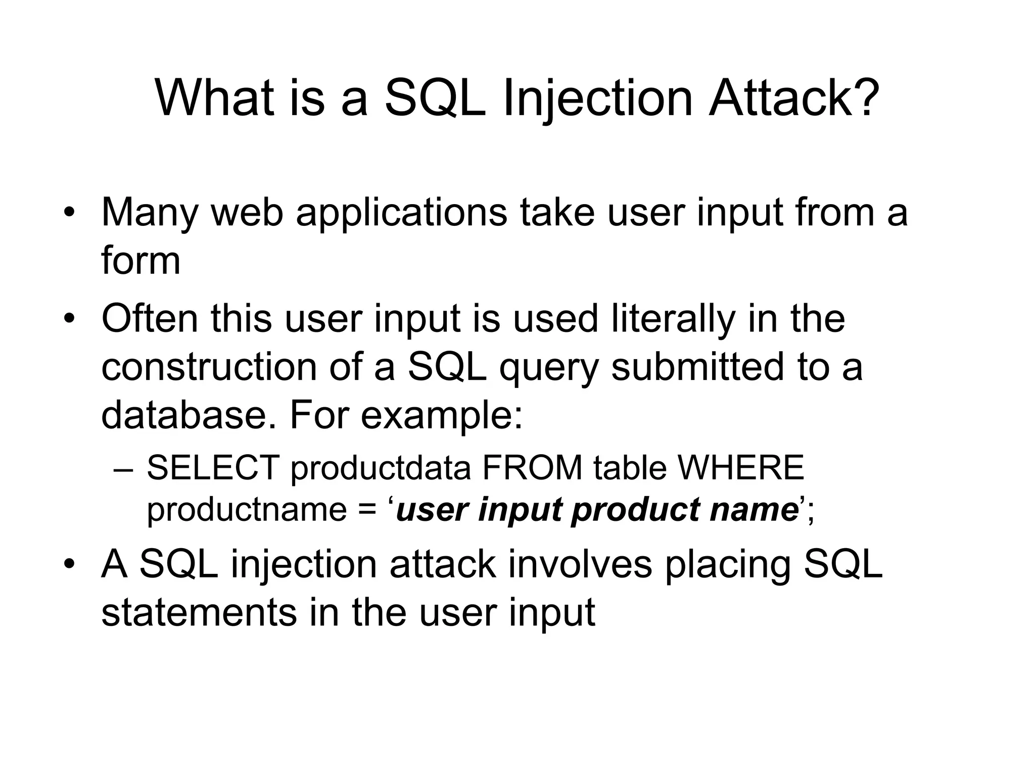 Sql injection attacks | PPT