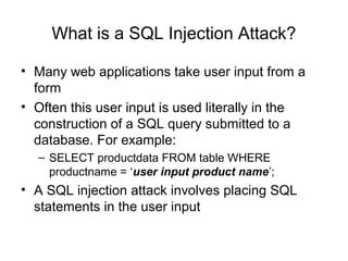 Sql injection attacks | PPT