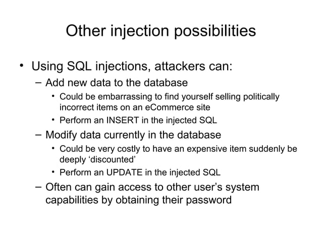 Sql injection attacks | PPT