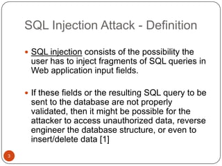 SQL Injection Attacks cs586 | PPT