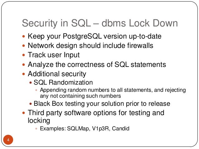 SQL Injection Attacks cs586