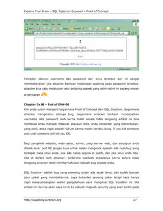 Sql injection exposed proof of concept | PDF