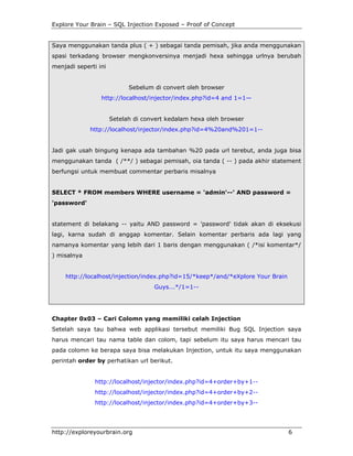 Sql injection exposed proof of concept | PDF