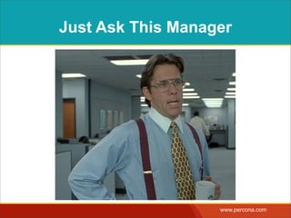 WHAT STAYS ONTHE
INTRANET?
• You could be told to give business partners access
to an internal application
UPDATE Accounts  
SET password =
SHA2('$password') 
WHERE account_id =
$account_id
 