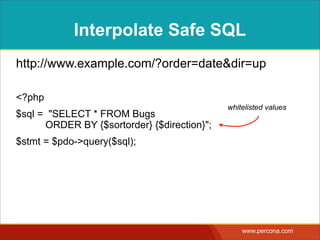 FALLACY
“Queries parameters  
hurt SQL performance.”
FALLACY
 