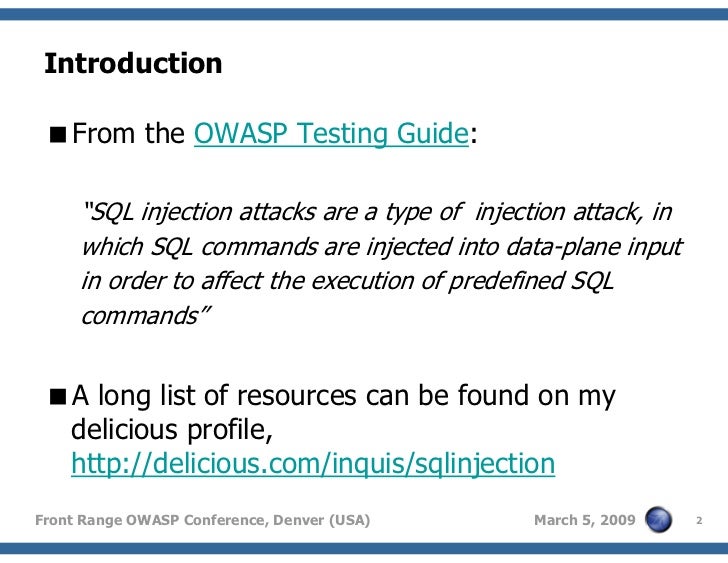 guide to sql injection I have already posted a beginning guide to the sql injection here at hackersthirst already, if you haven’t read that post then kindly do read this below, also. guide to sql injection I have already posted a beginning guide to the sql injection here at hackersthirst already, if you haven’t read that post then kindly do read this below, also.