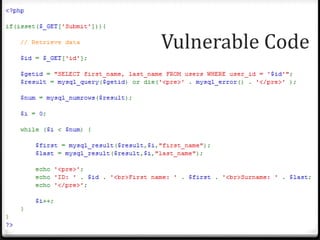 Vulnerable Code